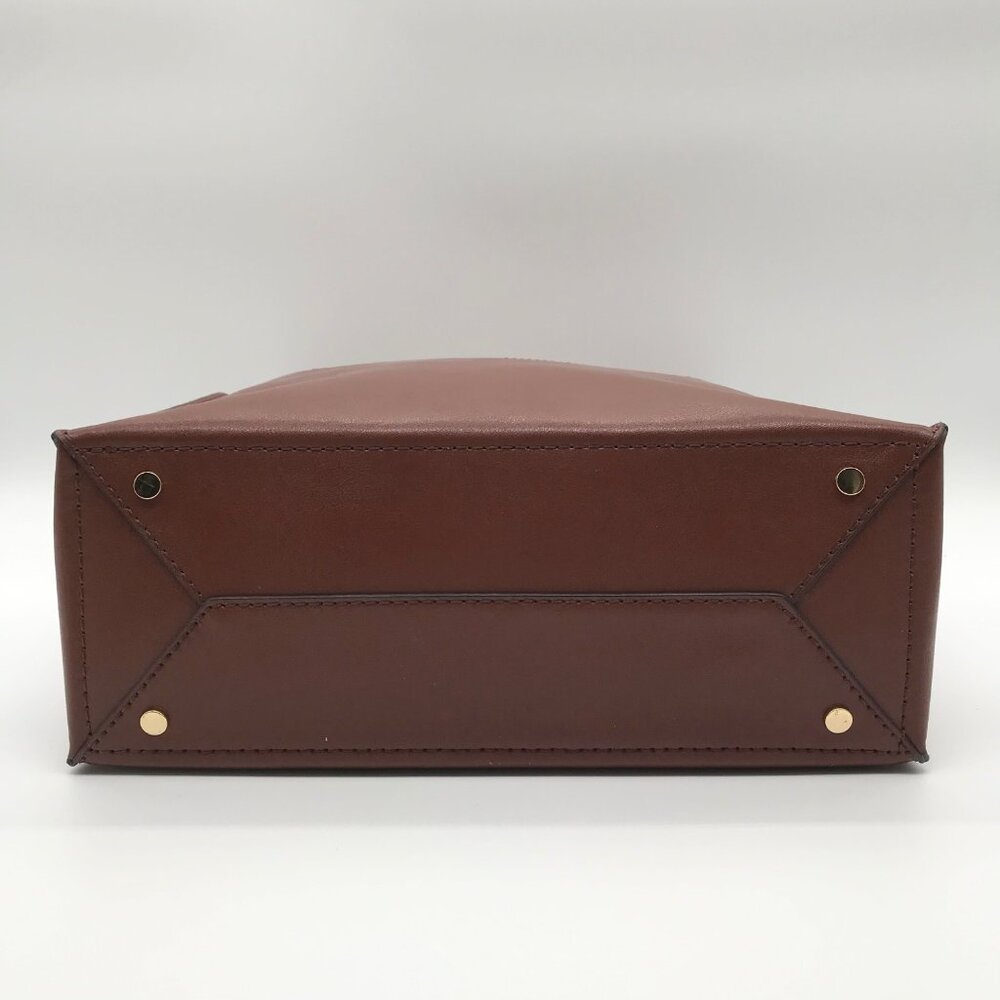 Banana Republic Real Leather Brown Portfolio Large Tote Purse - Picture 5 of 12